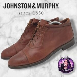 Johnston & Murphy Boswell Chukka Boot Mens 13M Brown Oiled Leather 59-5434 NEW Shop Brown Mens Boswell Round Toe Chukka Boots – Shoebacca main image 2